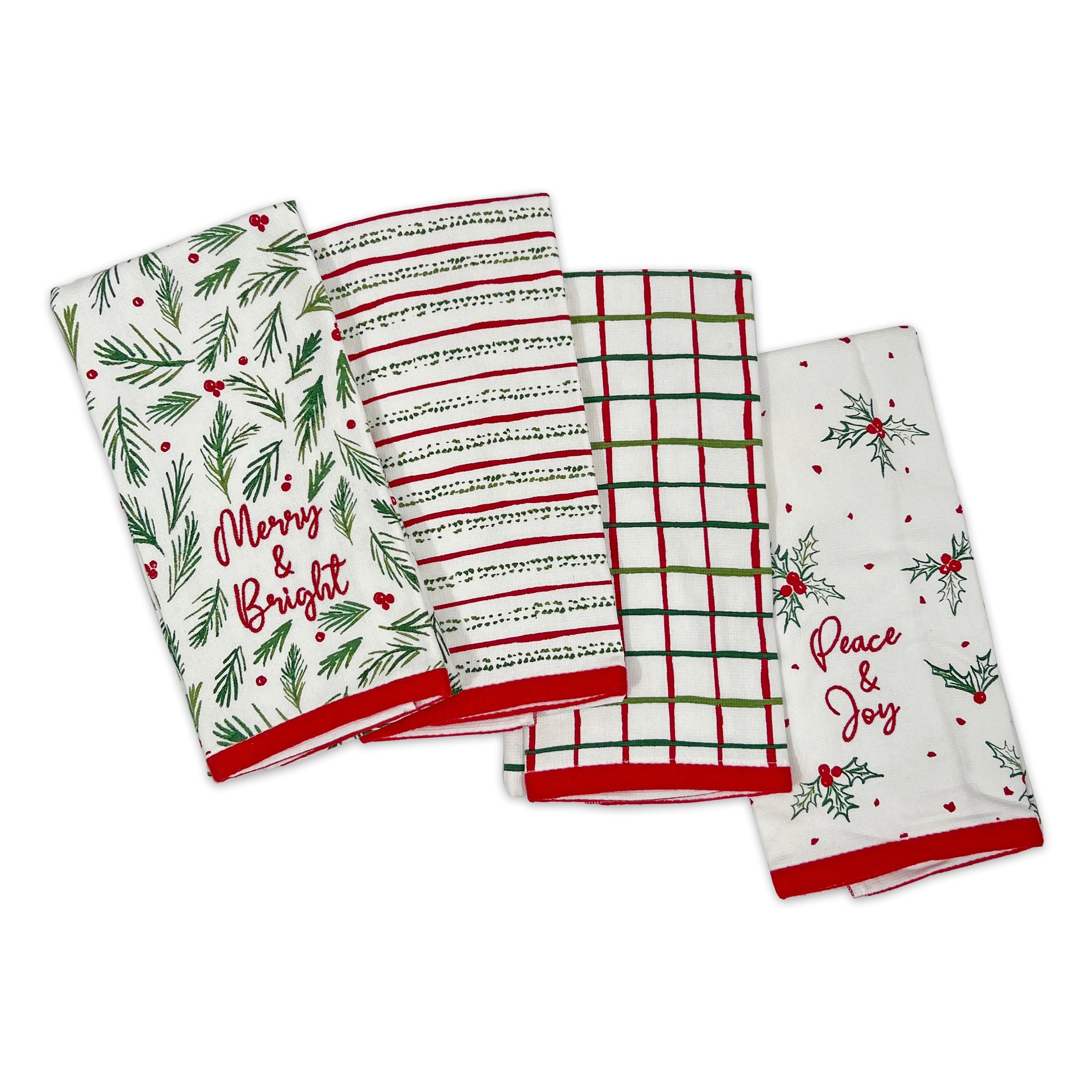 Bayberry Assorted Kitchen Towels - Set Of 4