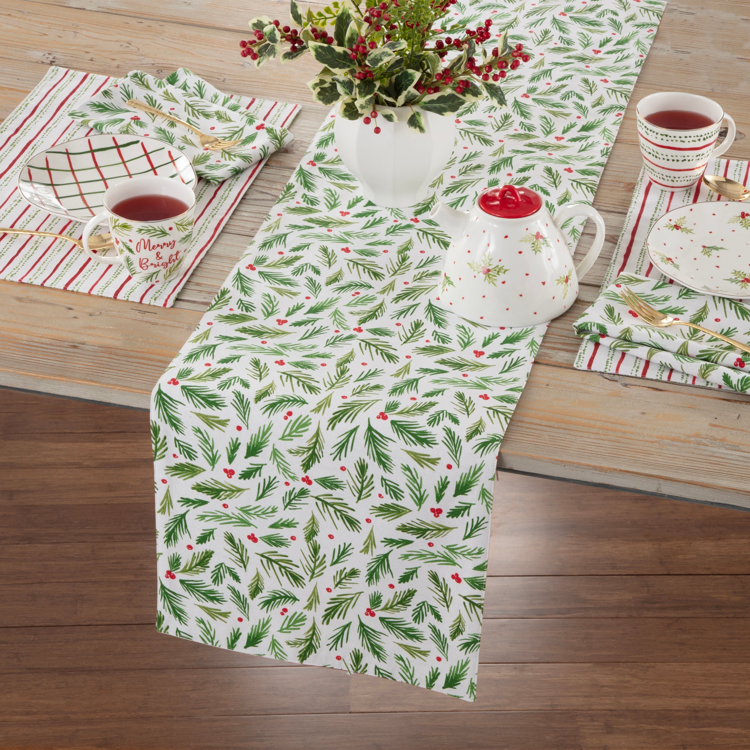 Bayberry Merry & Bright Dinner Napkins - Set Of 4