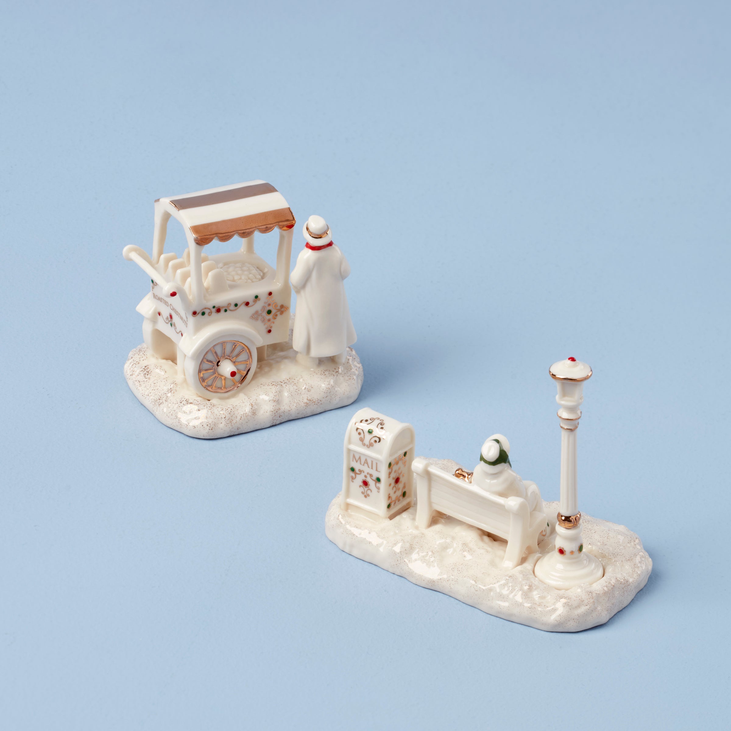 Mistletoe Park Parkbench & Chestnut Seller Set