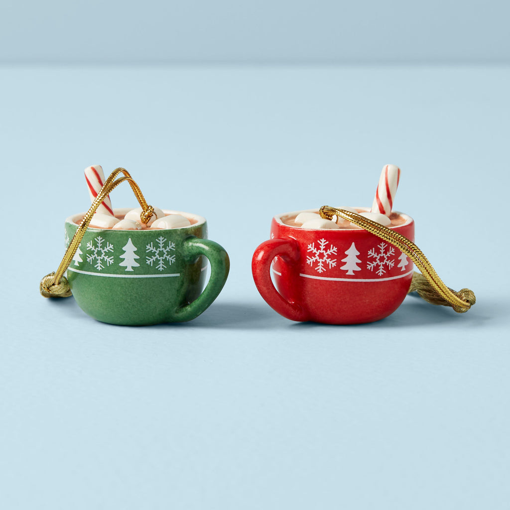 Personalized Hot Cocoa 2-Piece Ornament Set
