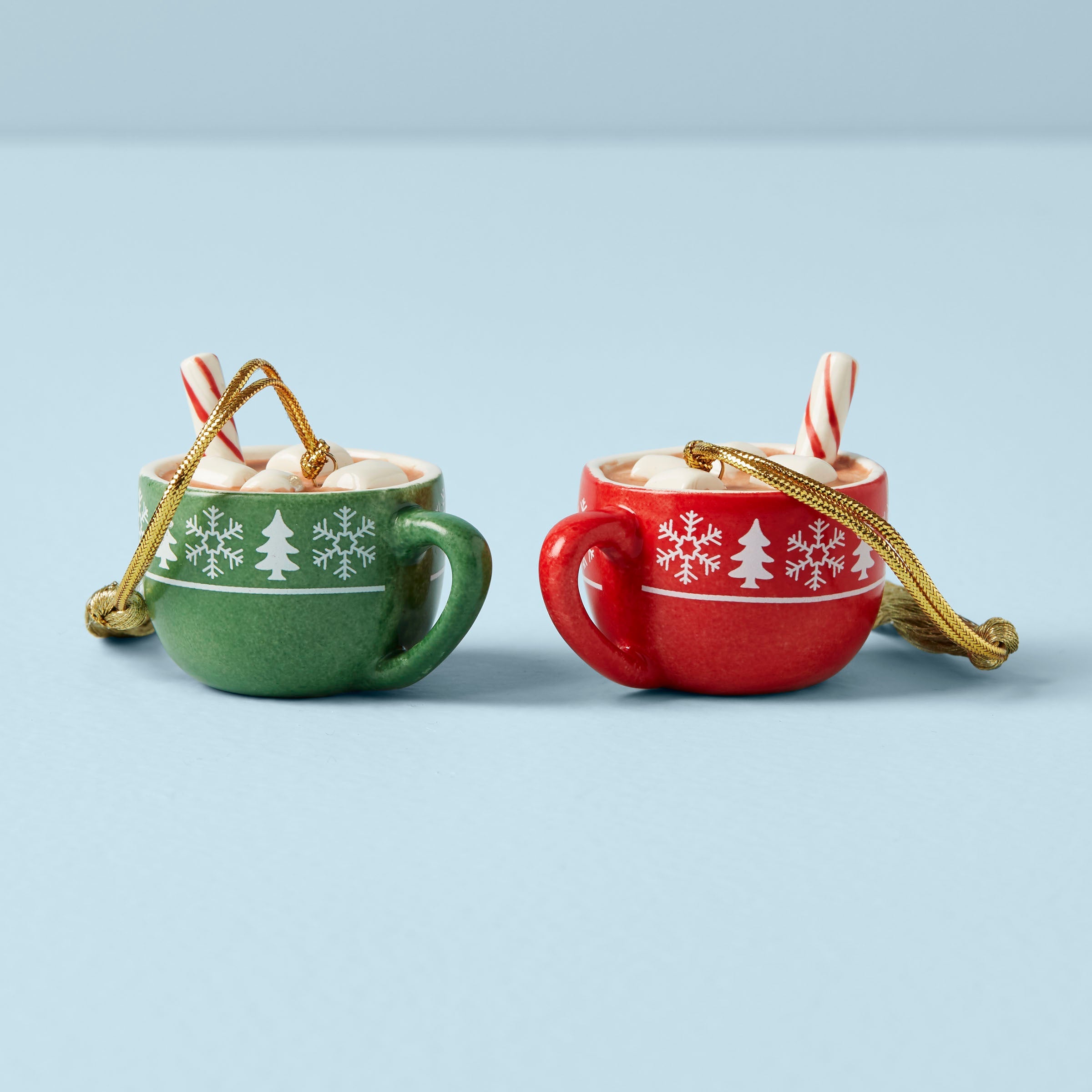 Personalized Hot Cocoa 2-Piece Ornament Set