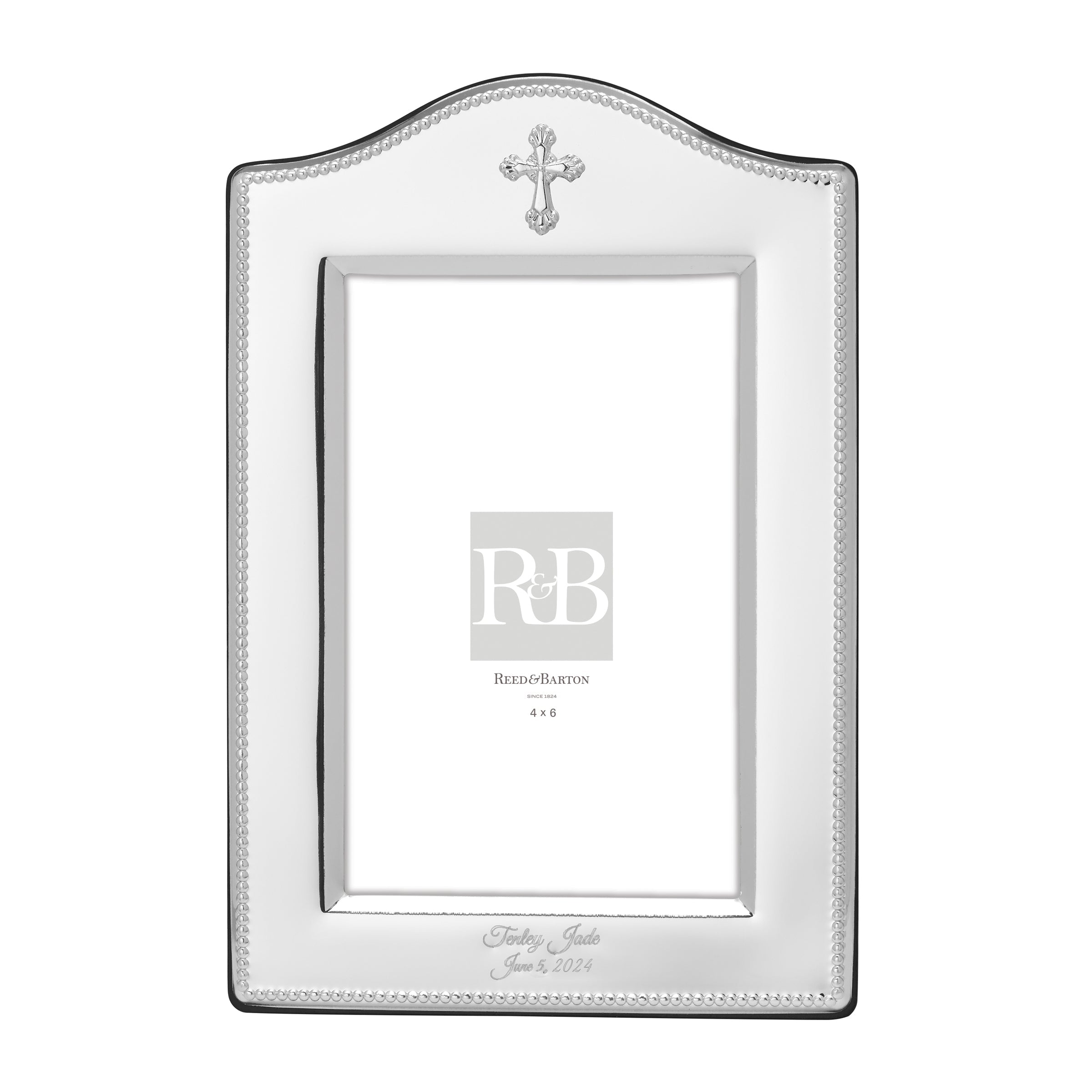 "Personalized Abbey Cross 4"" x 6"" Frame"