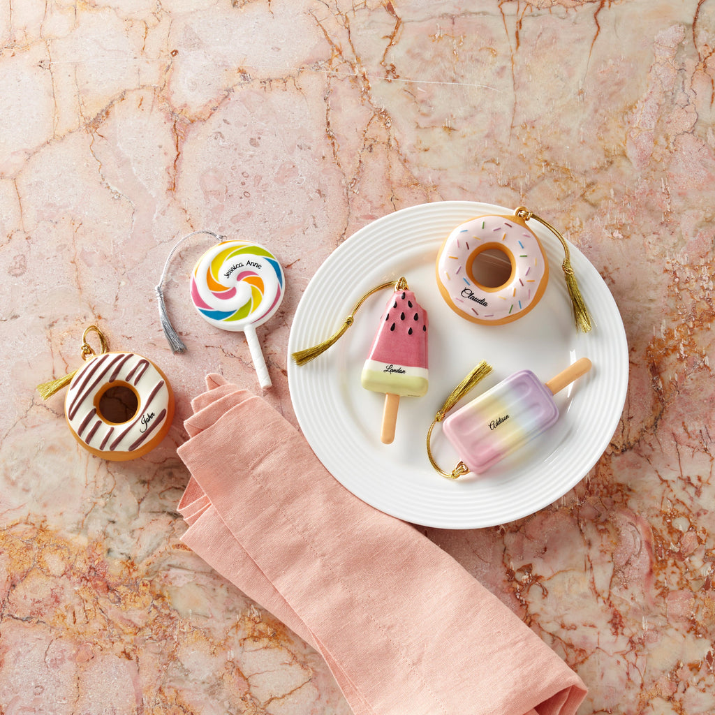 Personalized Donut 2-Piece Ornament Set