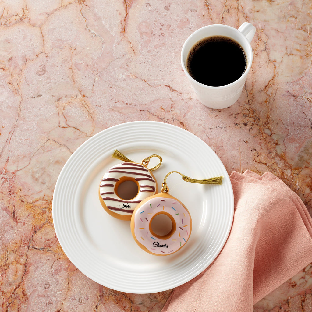 Personalized Donut 2-Piece Ornament Set