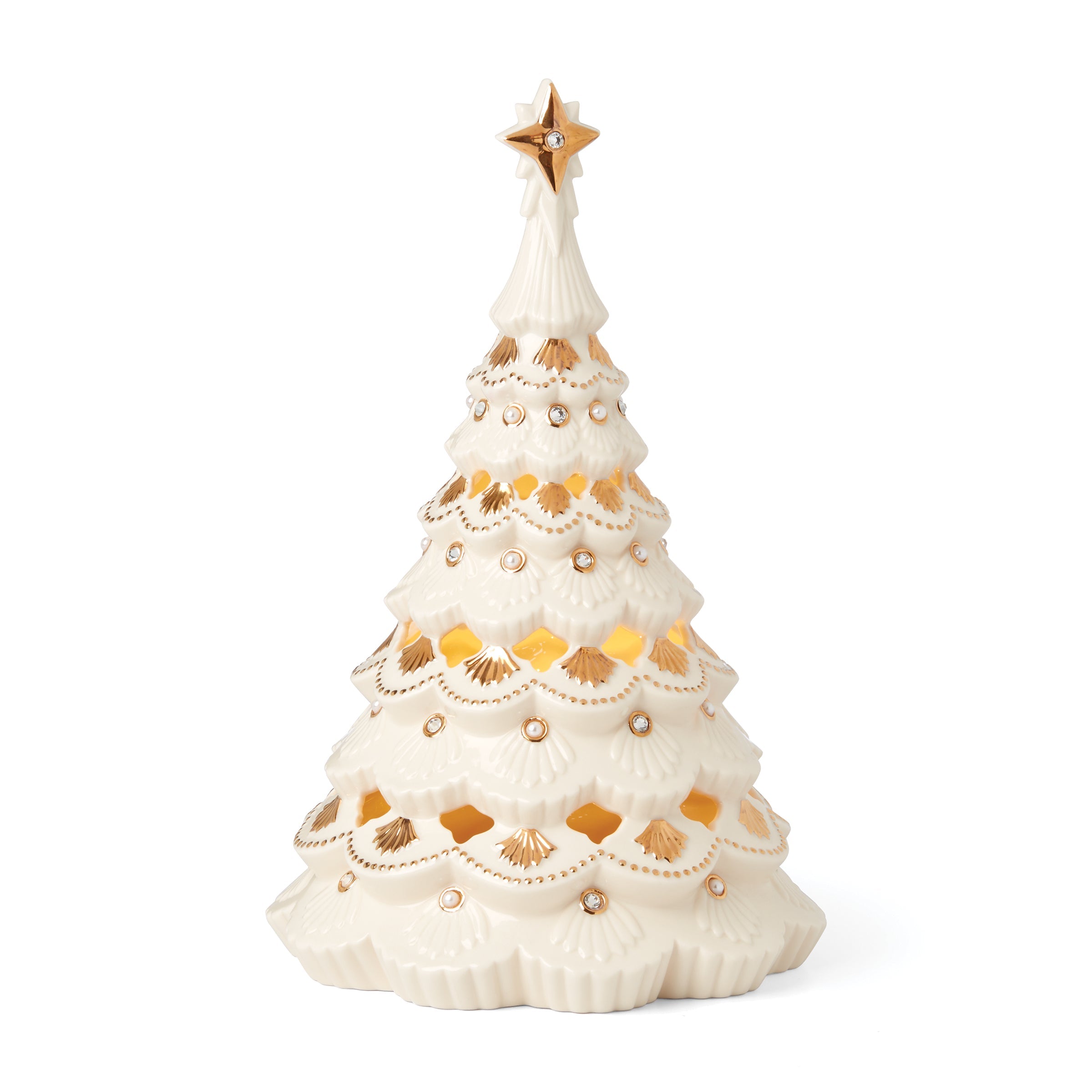 Florentine & Pearl Lit Tree Figurine