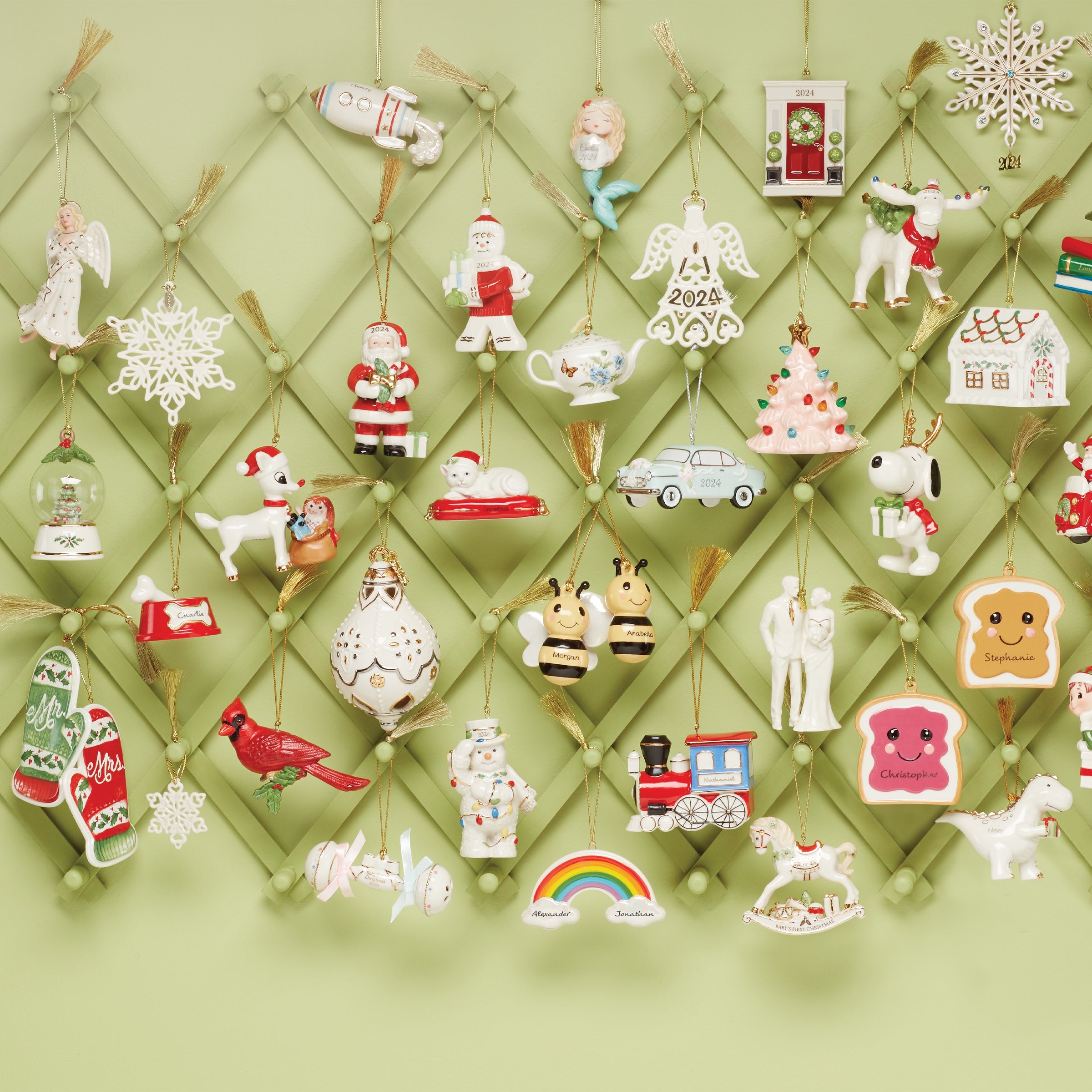 Personalized  2-Piece Peanut Butter & Jam Ornament Set