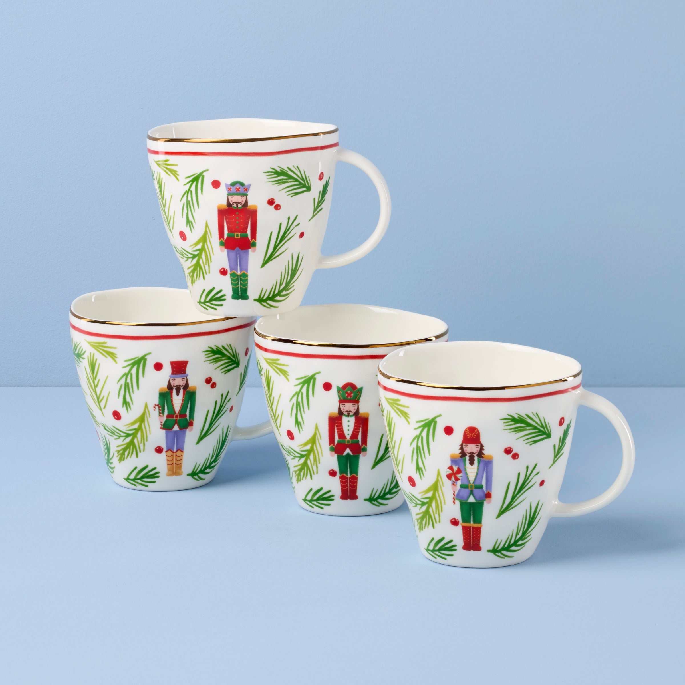 Nutcracker Dinnerware Mugs - Set of 4 - Assorted