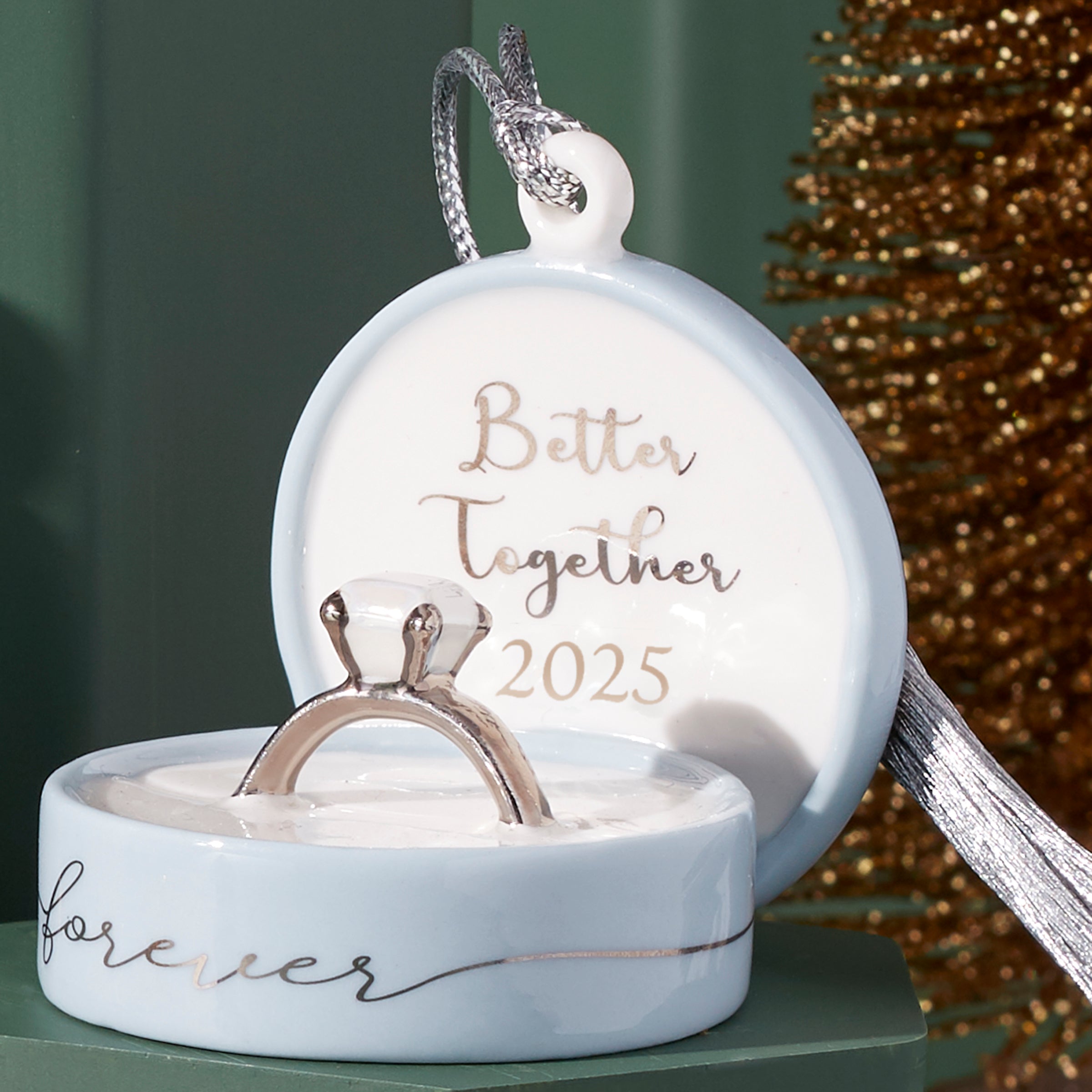 "2025 ""Together Forever"" Ring Box Ornament"