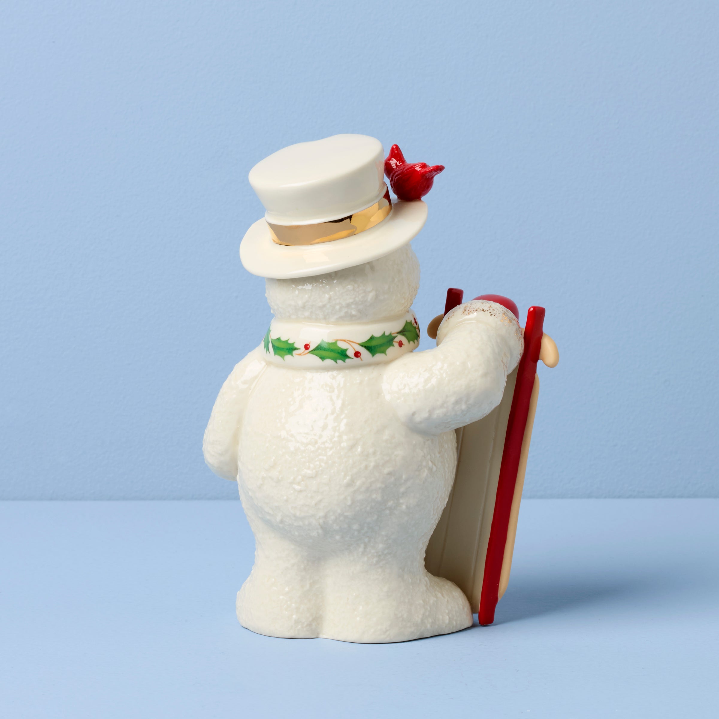 2025 Snowman With Sled Figurine