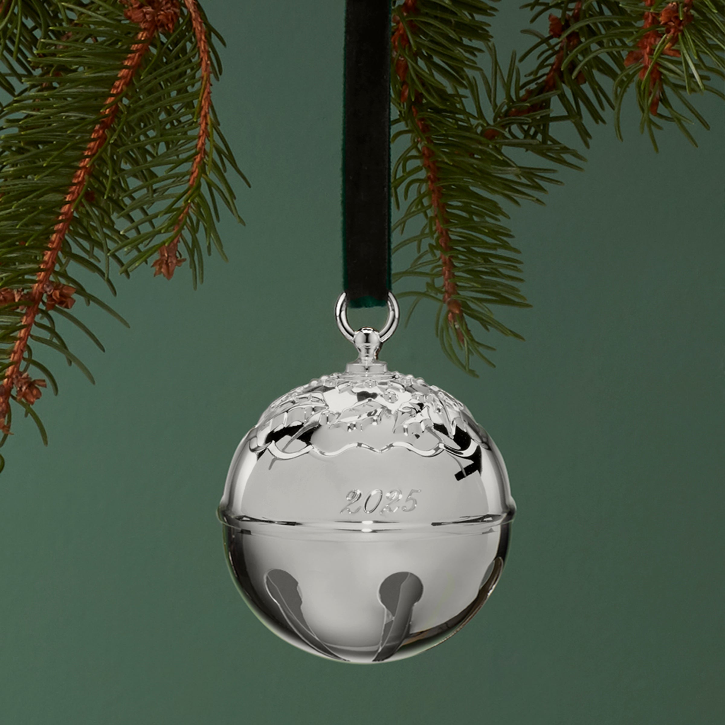2025 Holly Bell Silverplate Ornament