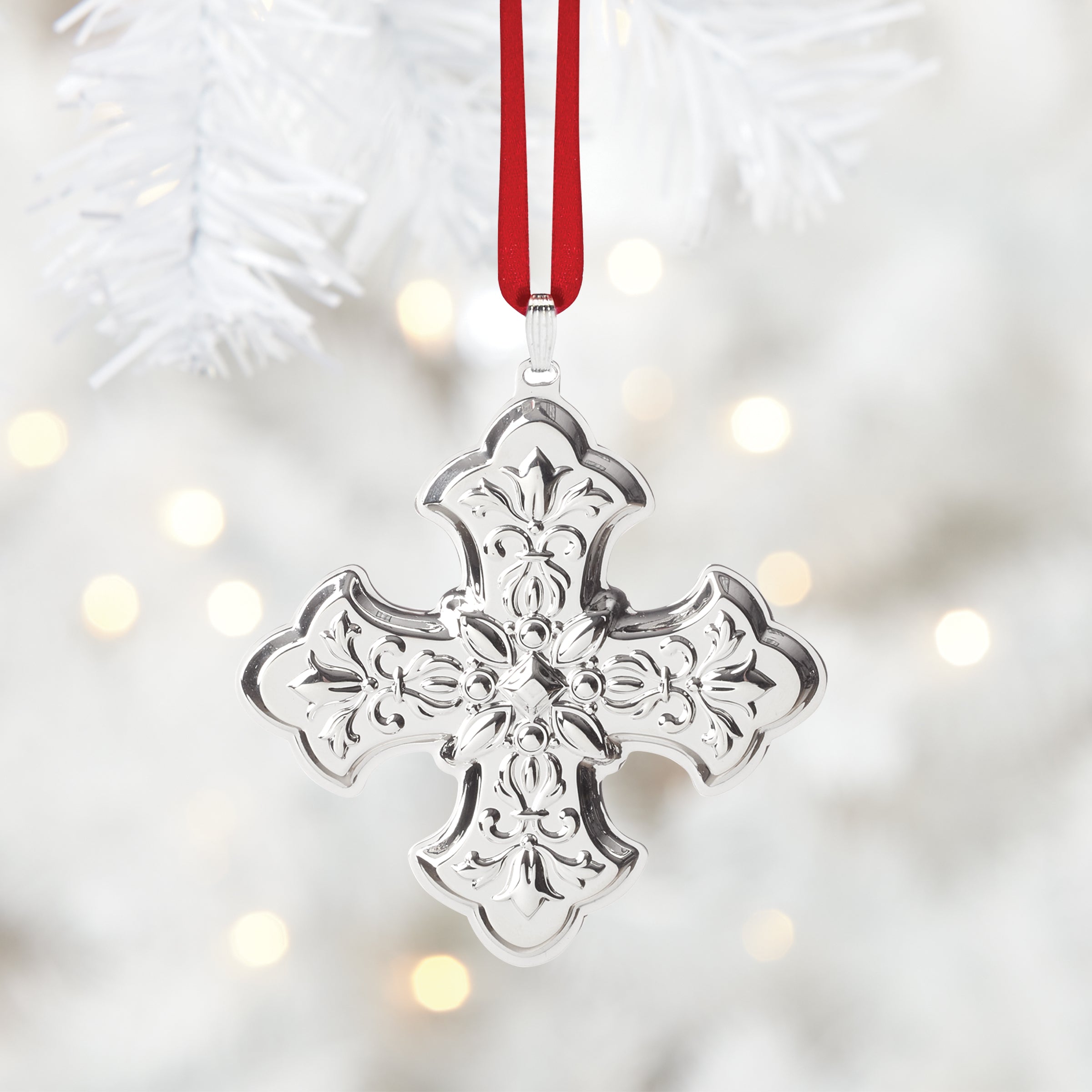 2025 Annual Christmas Cross Sterling Ornament