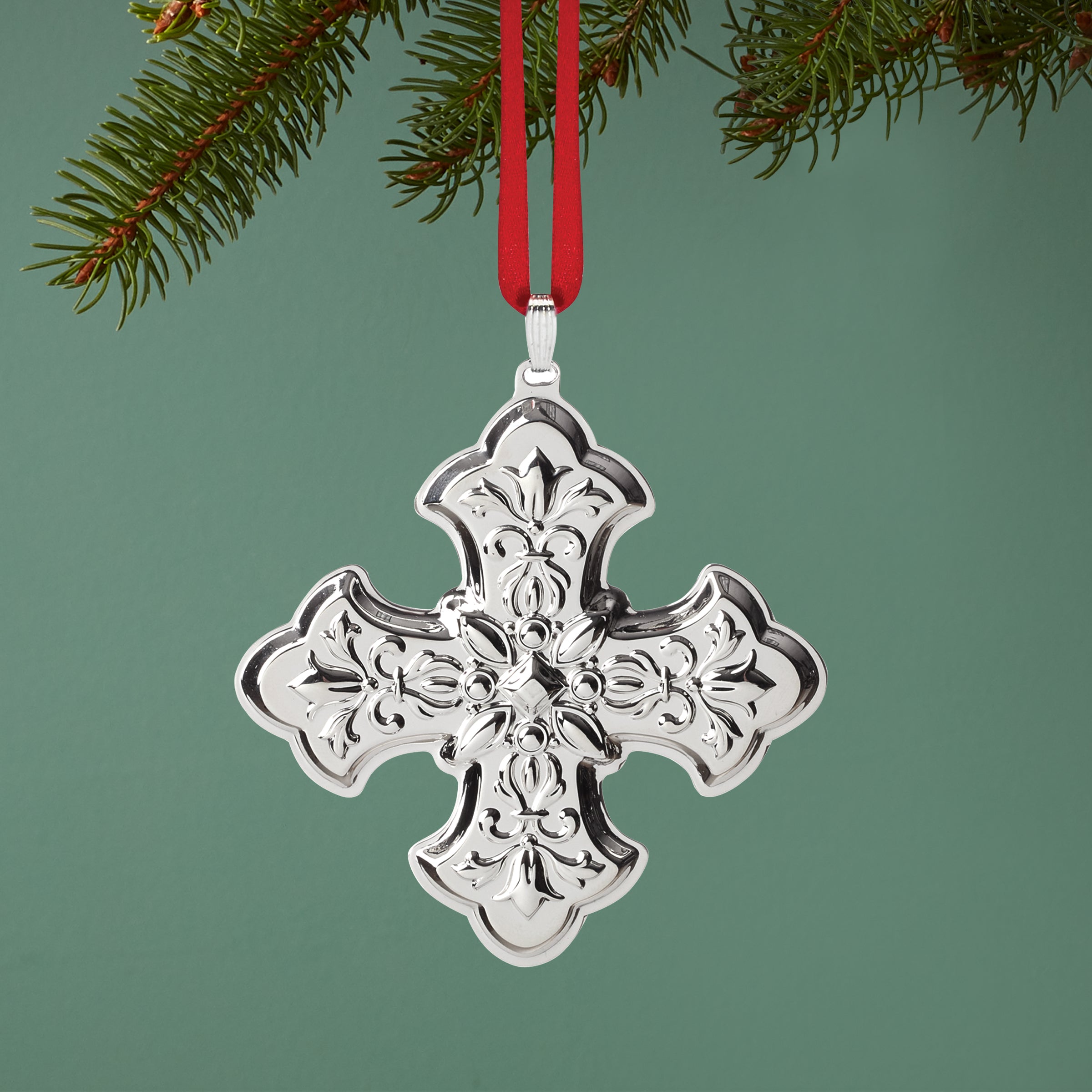2025 Annual Christmas Cross Sterling Ornament