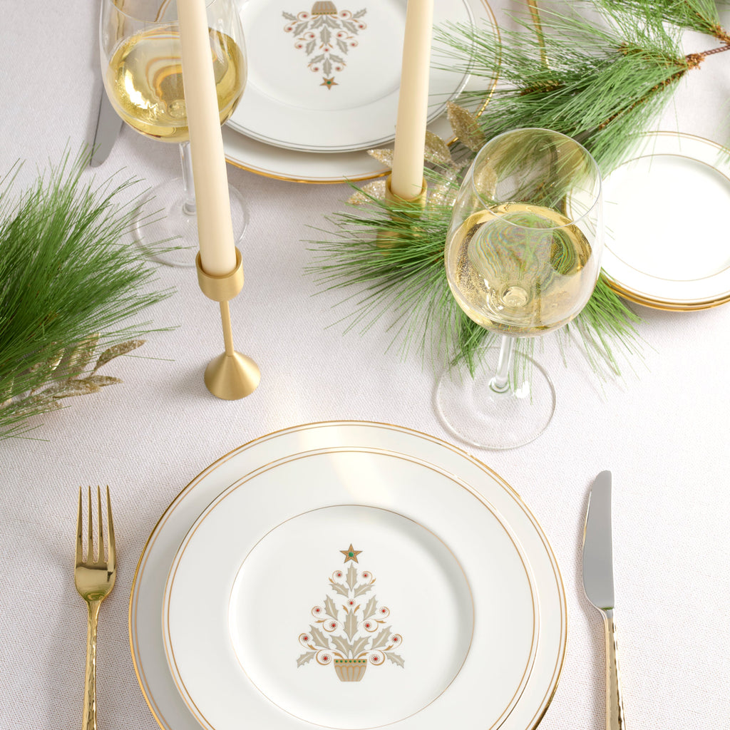 Federal Gold Tree Accent Plates - Set of 4