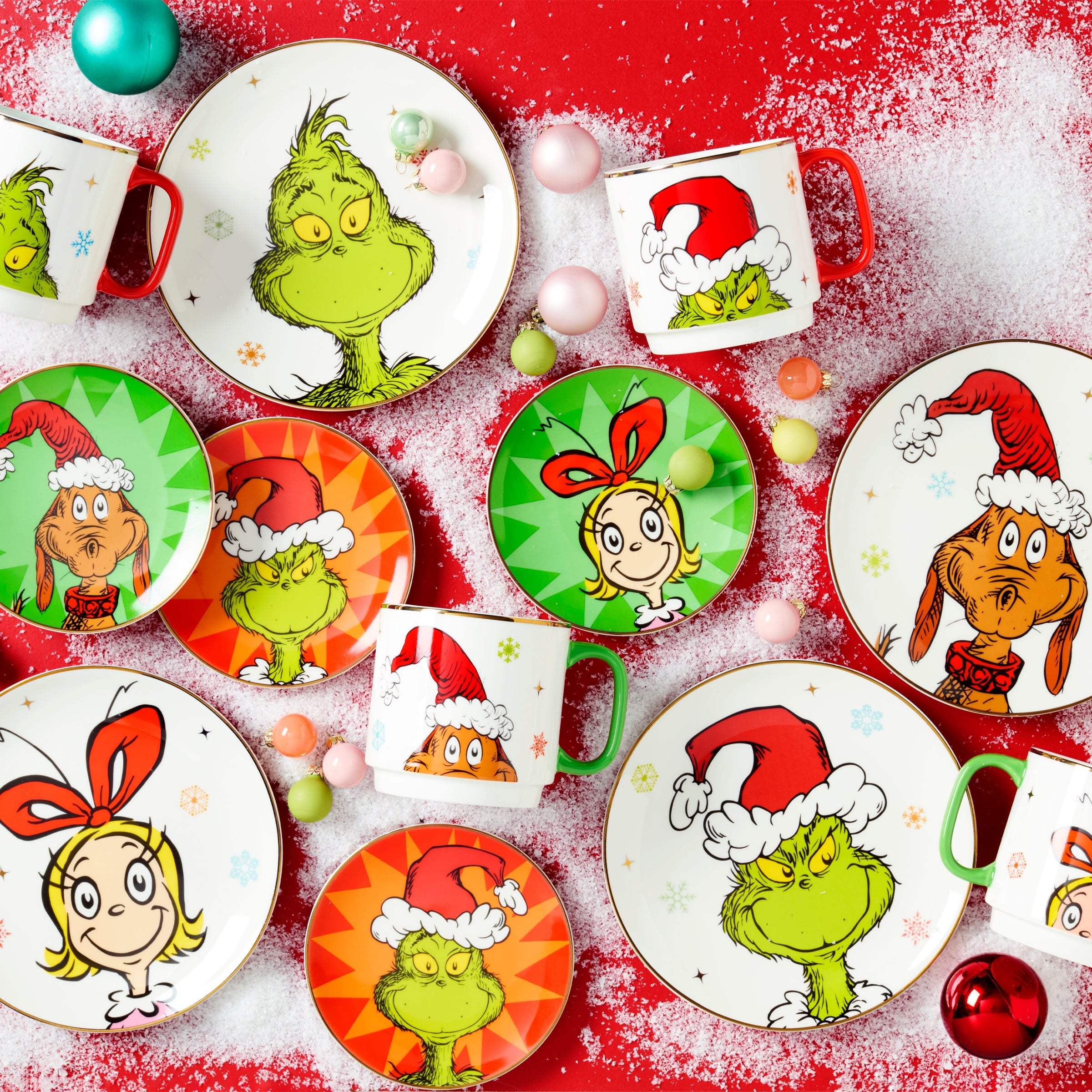 Merry Grinchmas Accent Plates - Set of 4