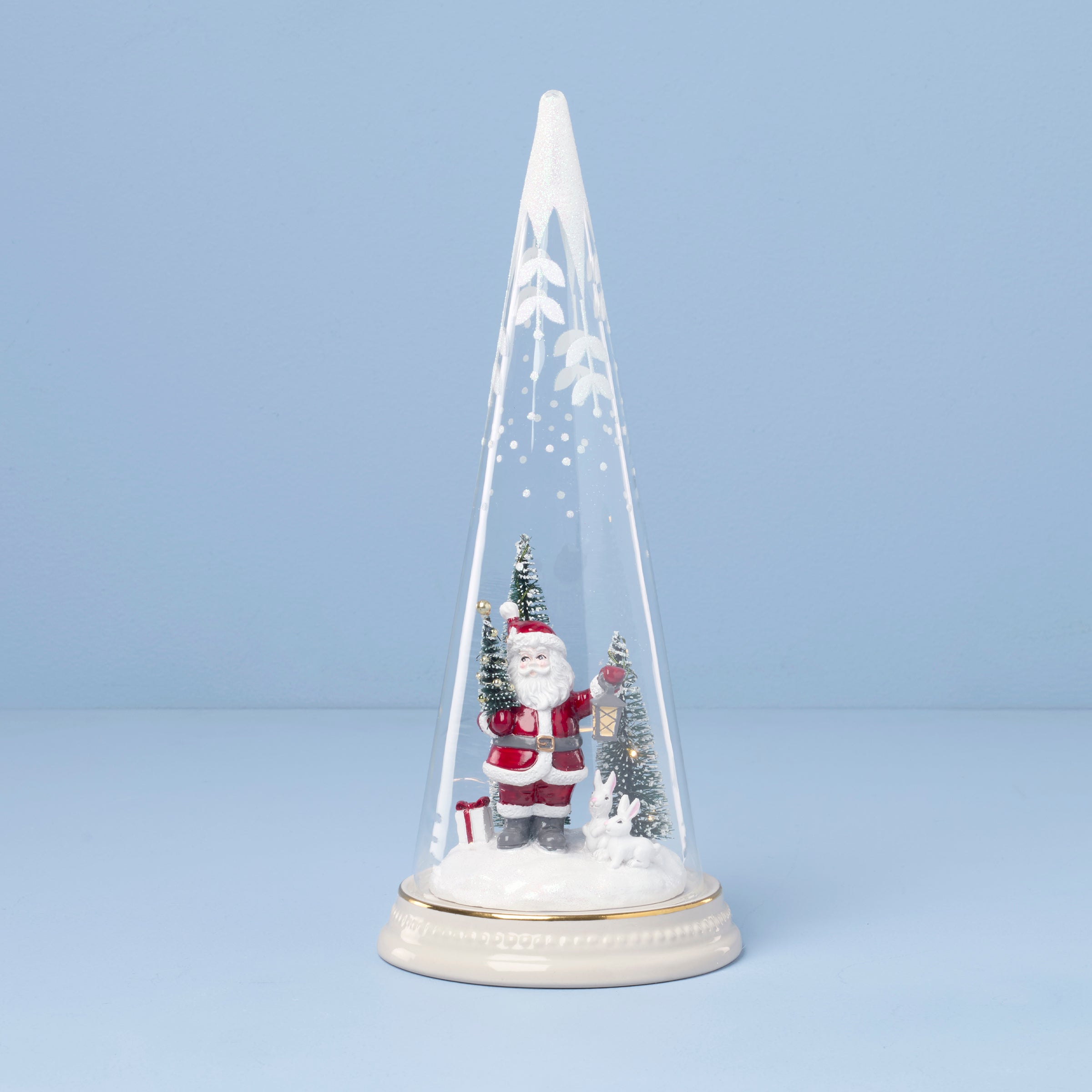 Merry & Magical Lit Santa With Lantern Figurine