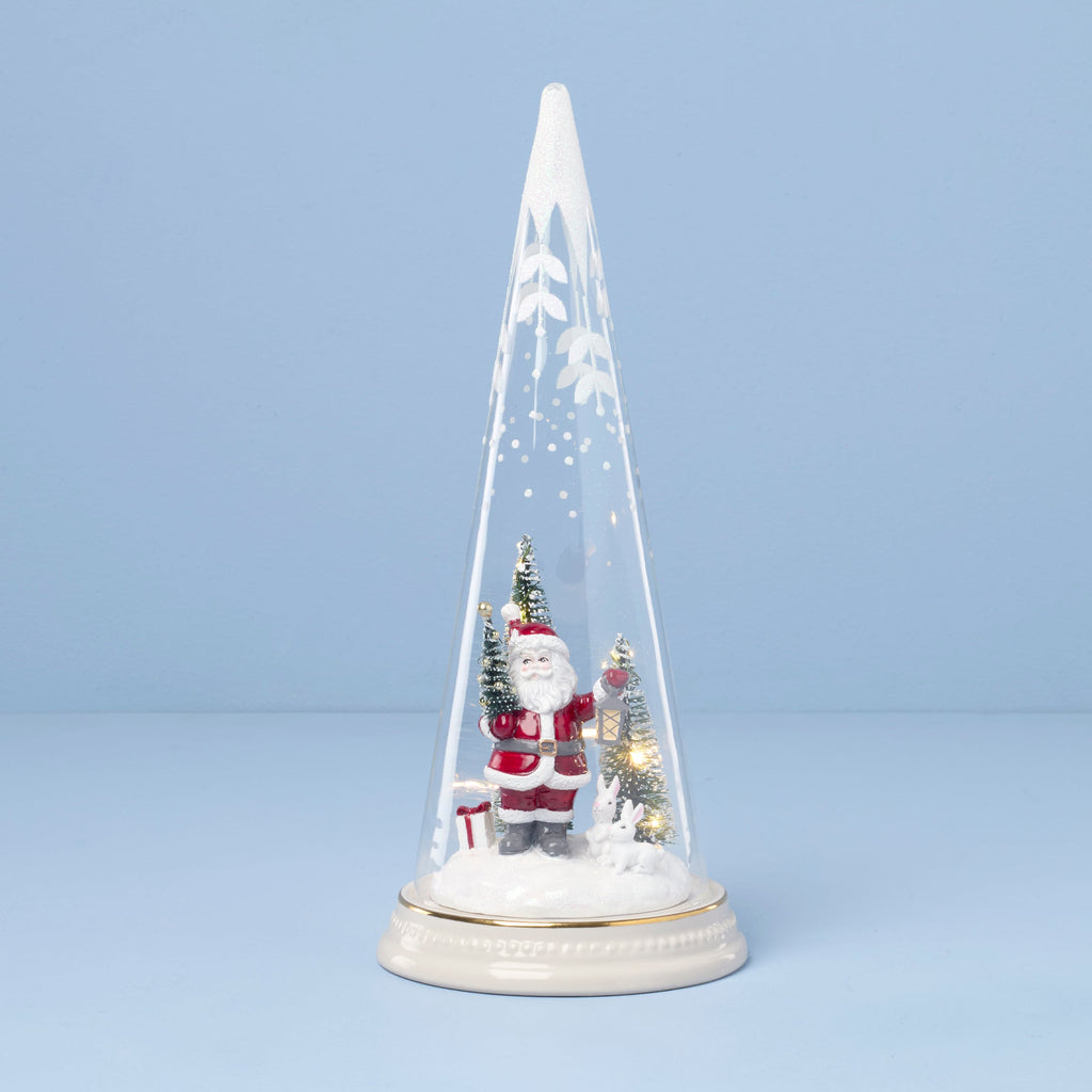 Merry & Magical Lit Santa With Lantern Figurine