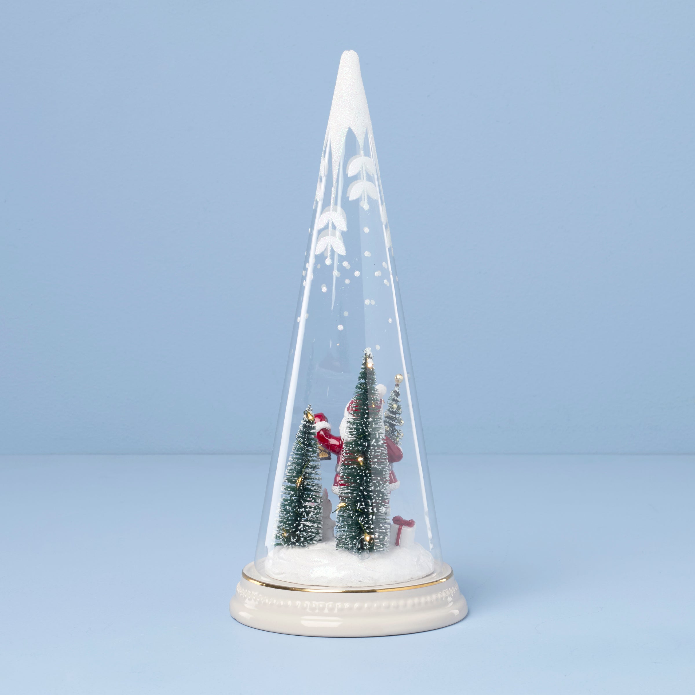 Merry & Magical Lit Santa With Lantern Figurine