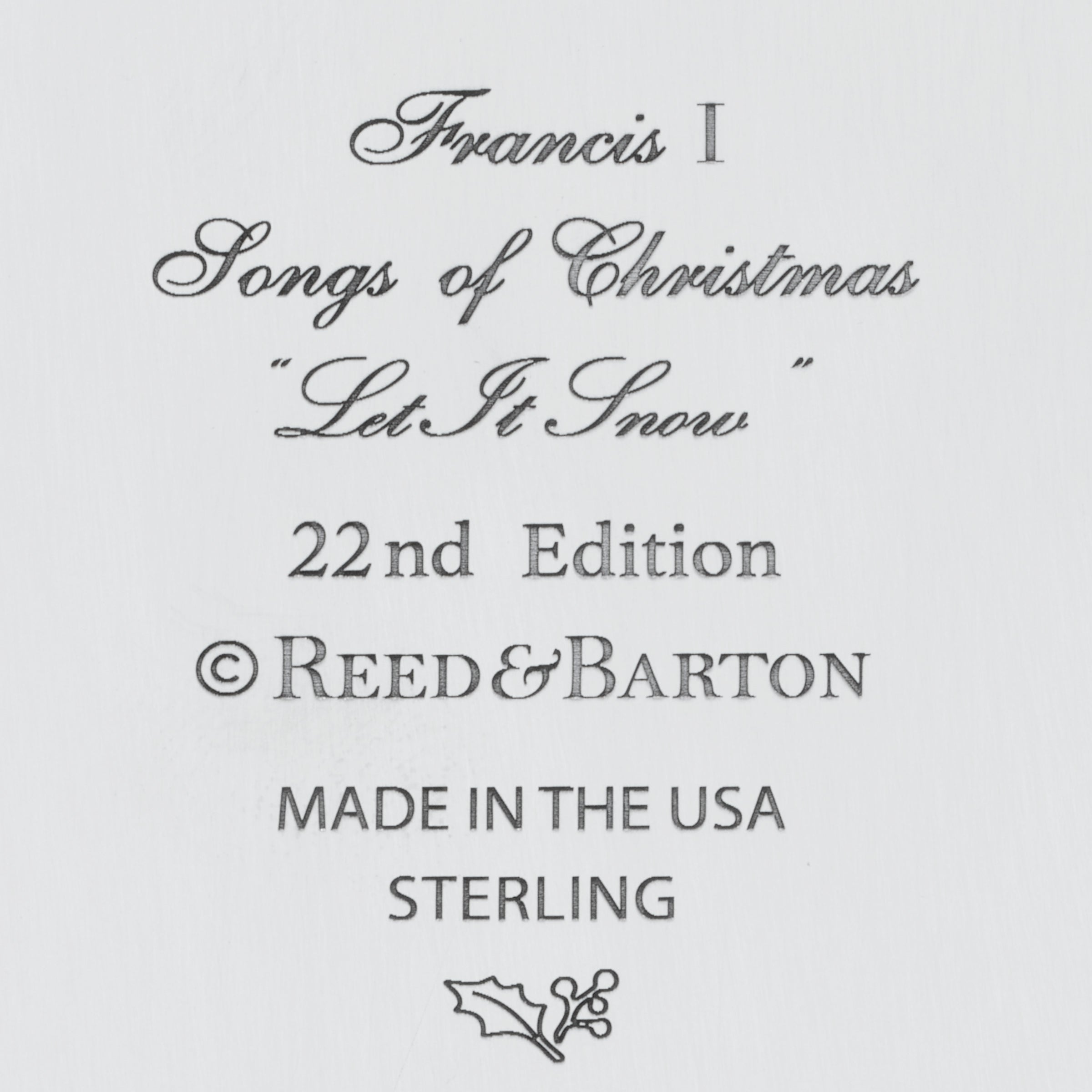 Songs Of Christmas Sterling Silver Ornament