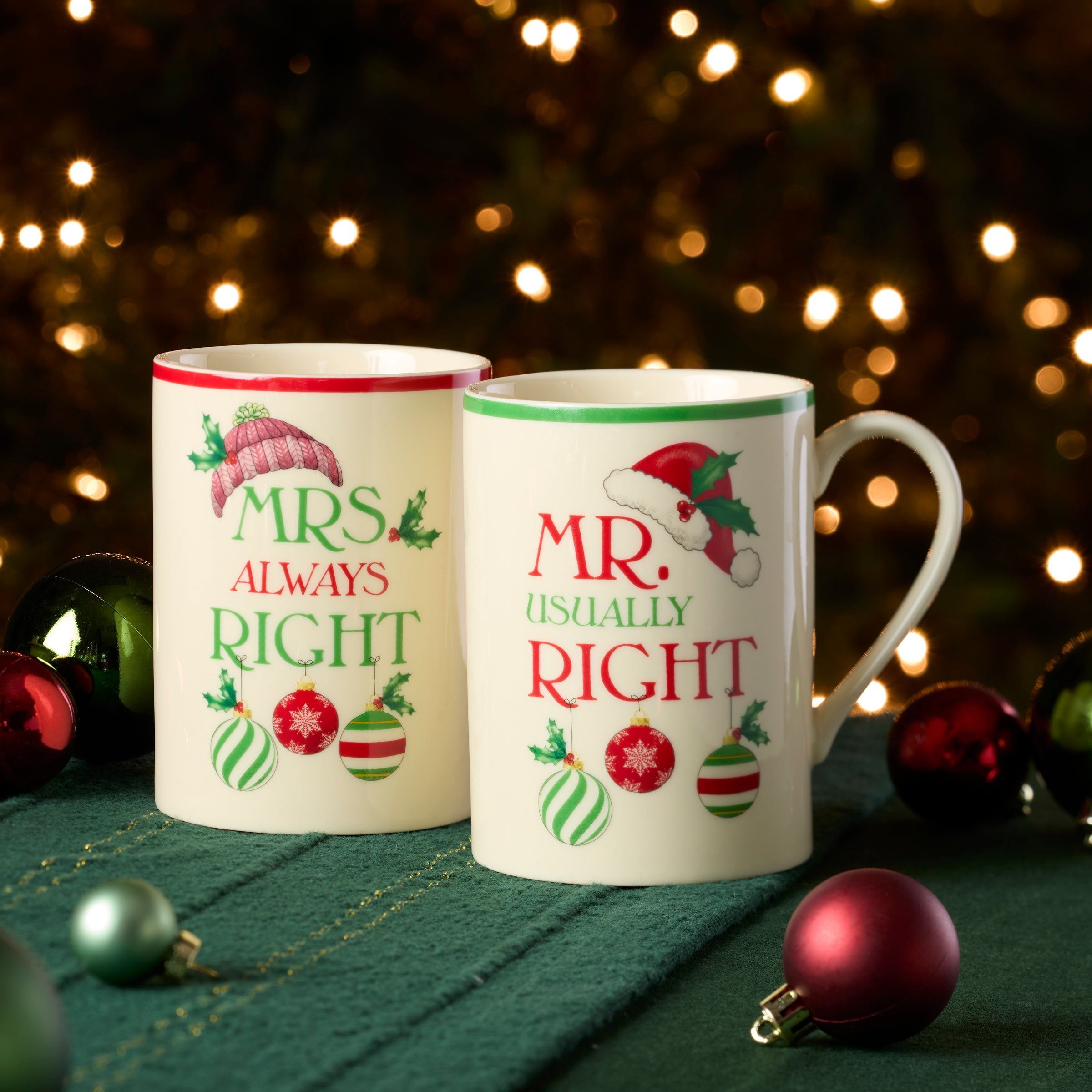 Holiday Mr. & Mrs. Mugs - Set of 2