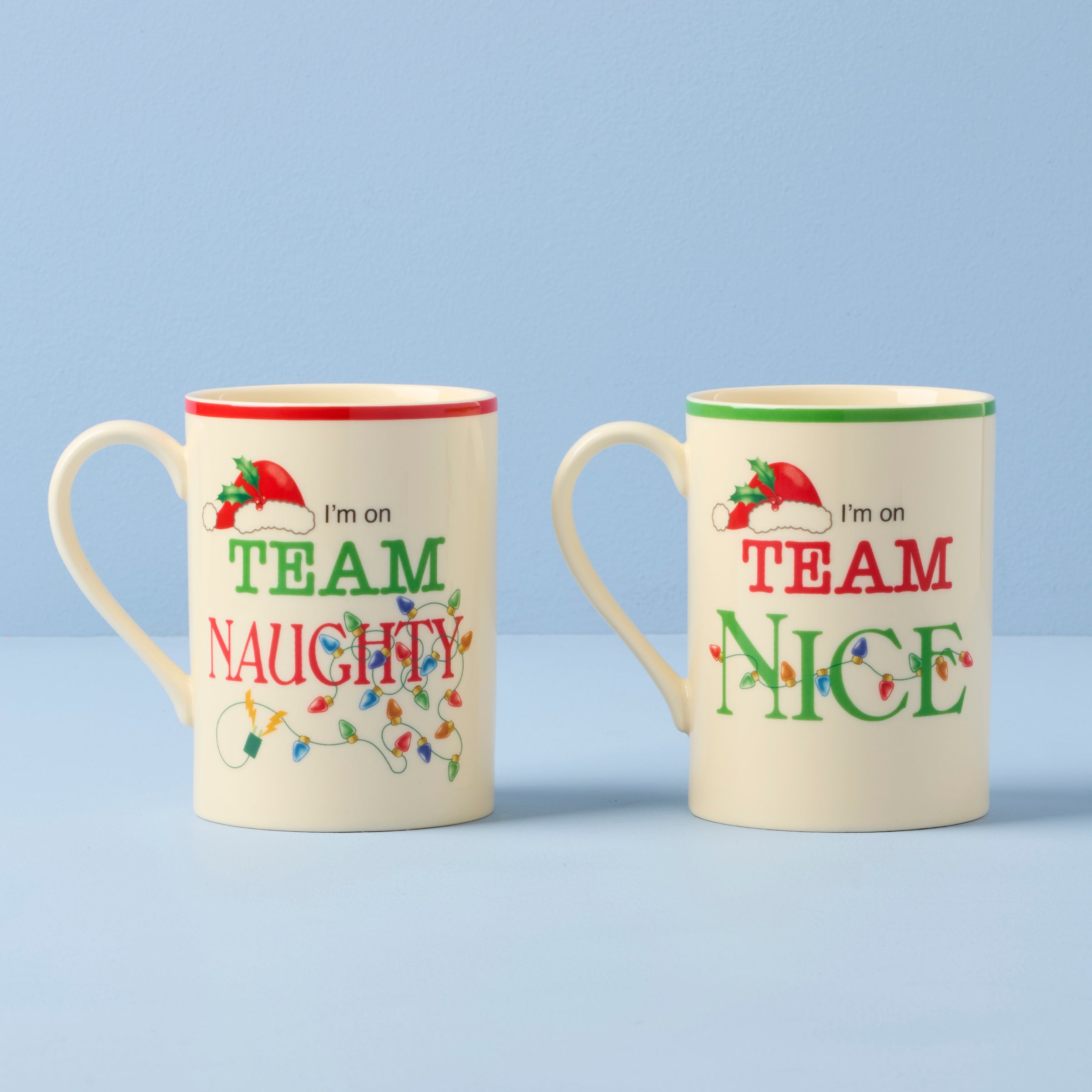 Holiday Naughty & Nice Mugs - Set of 2