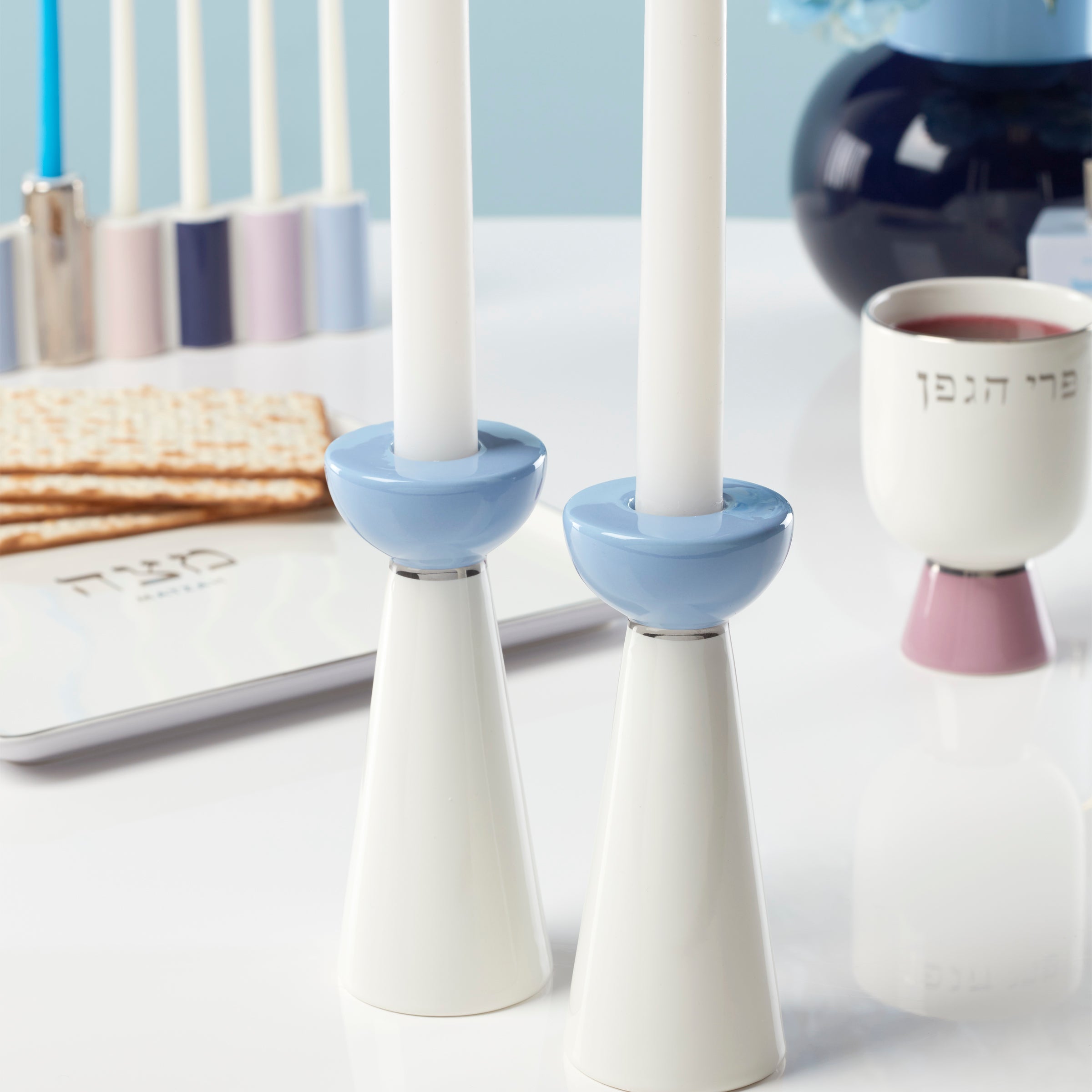 Oak Street Candlestick Holders - Set of 2