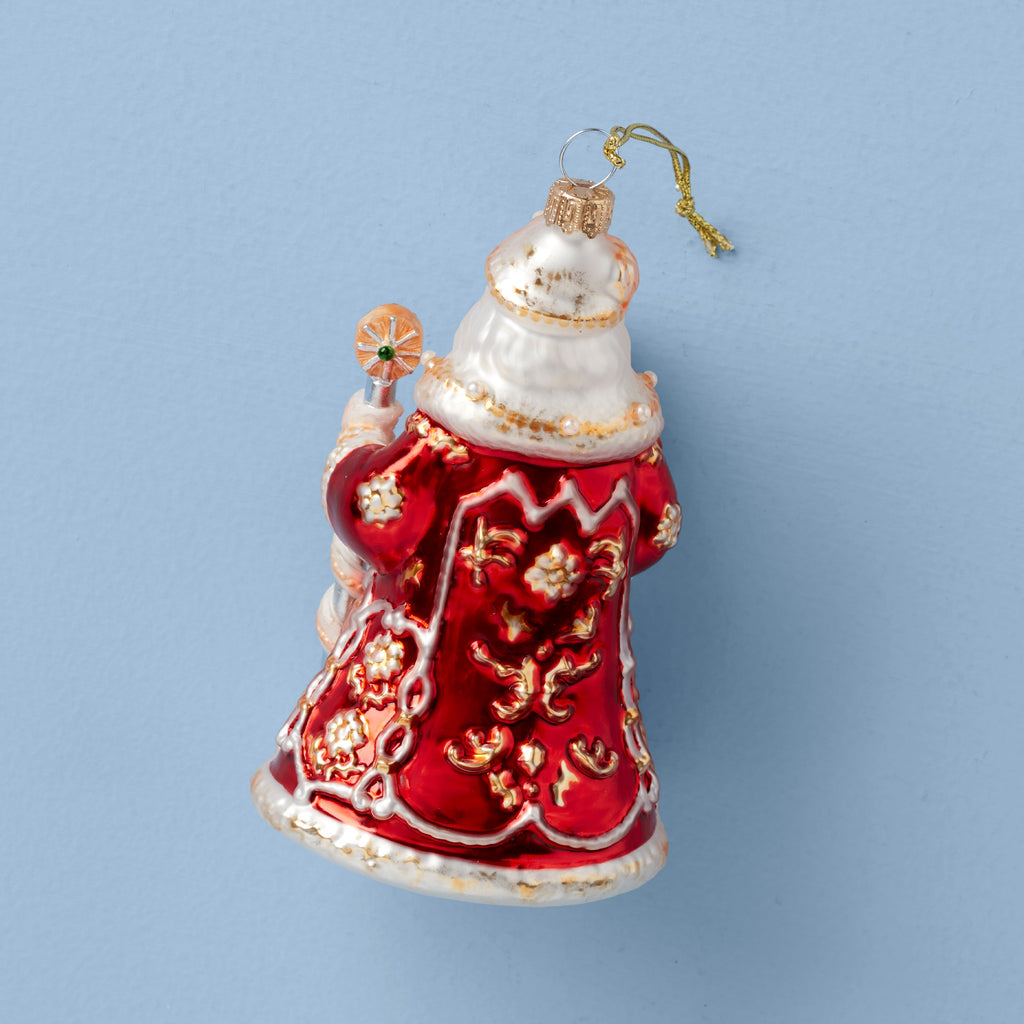 2025 Blown Glass Santa Ornament