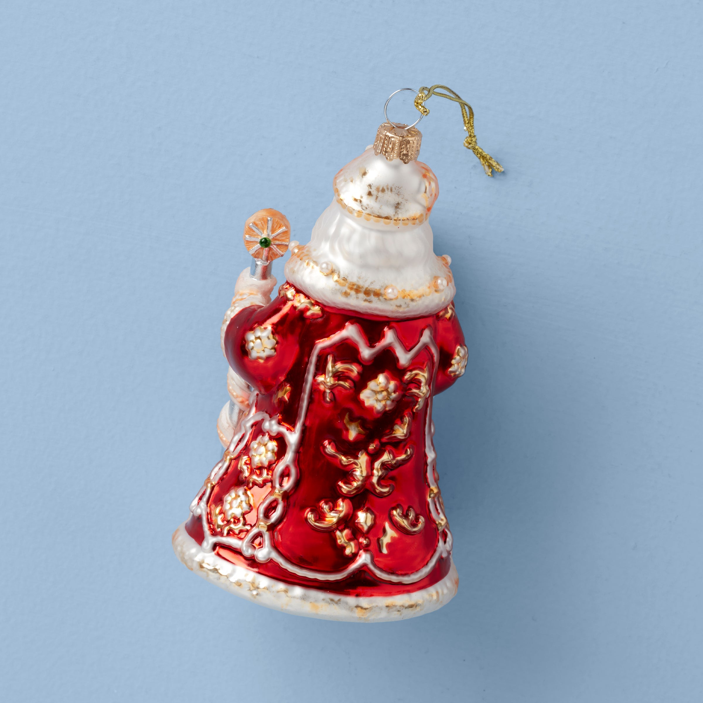 2025 Blown Glass Santa Ornament
