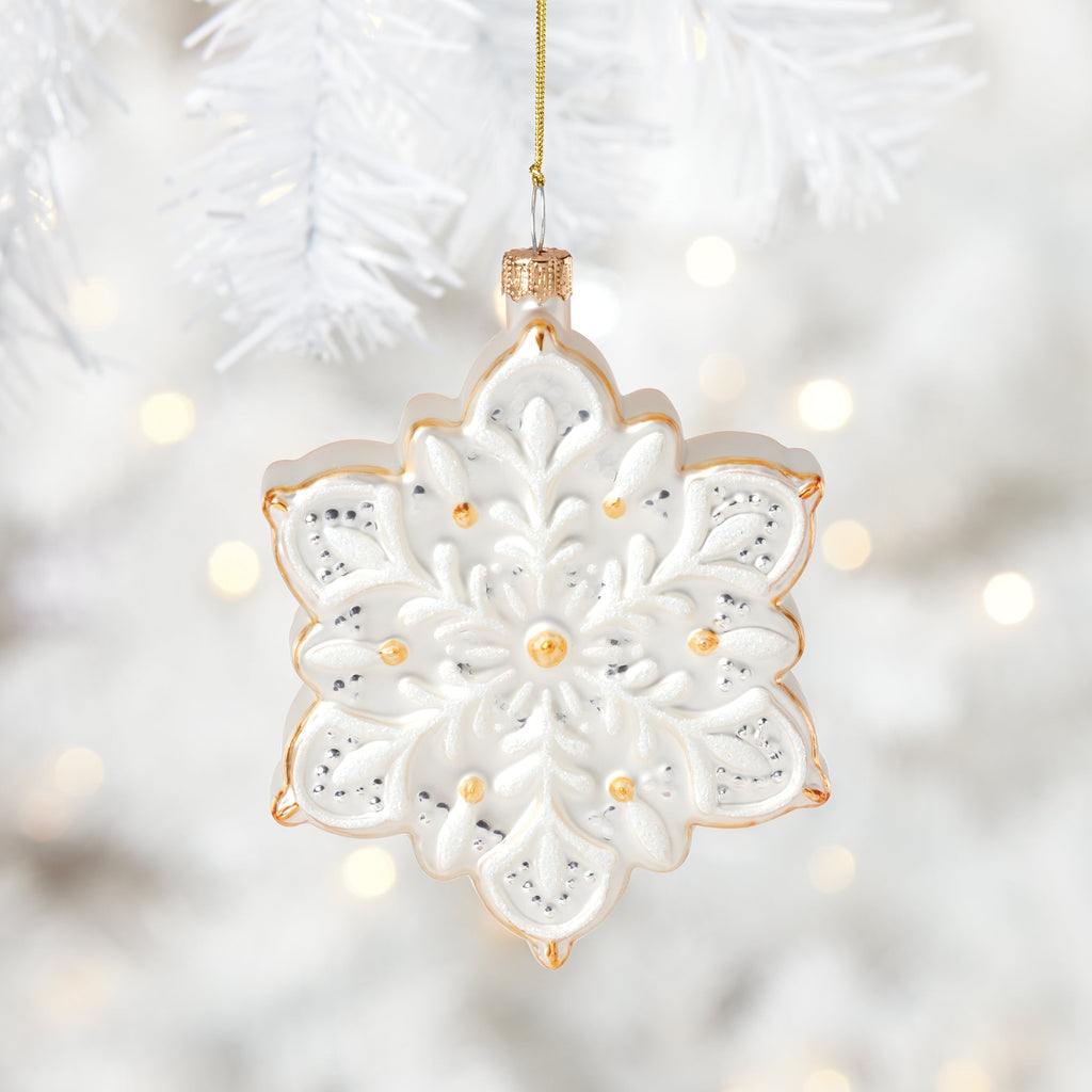 2025 Blown Glass Snowflake Ornament