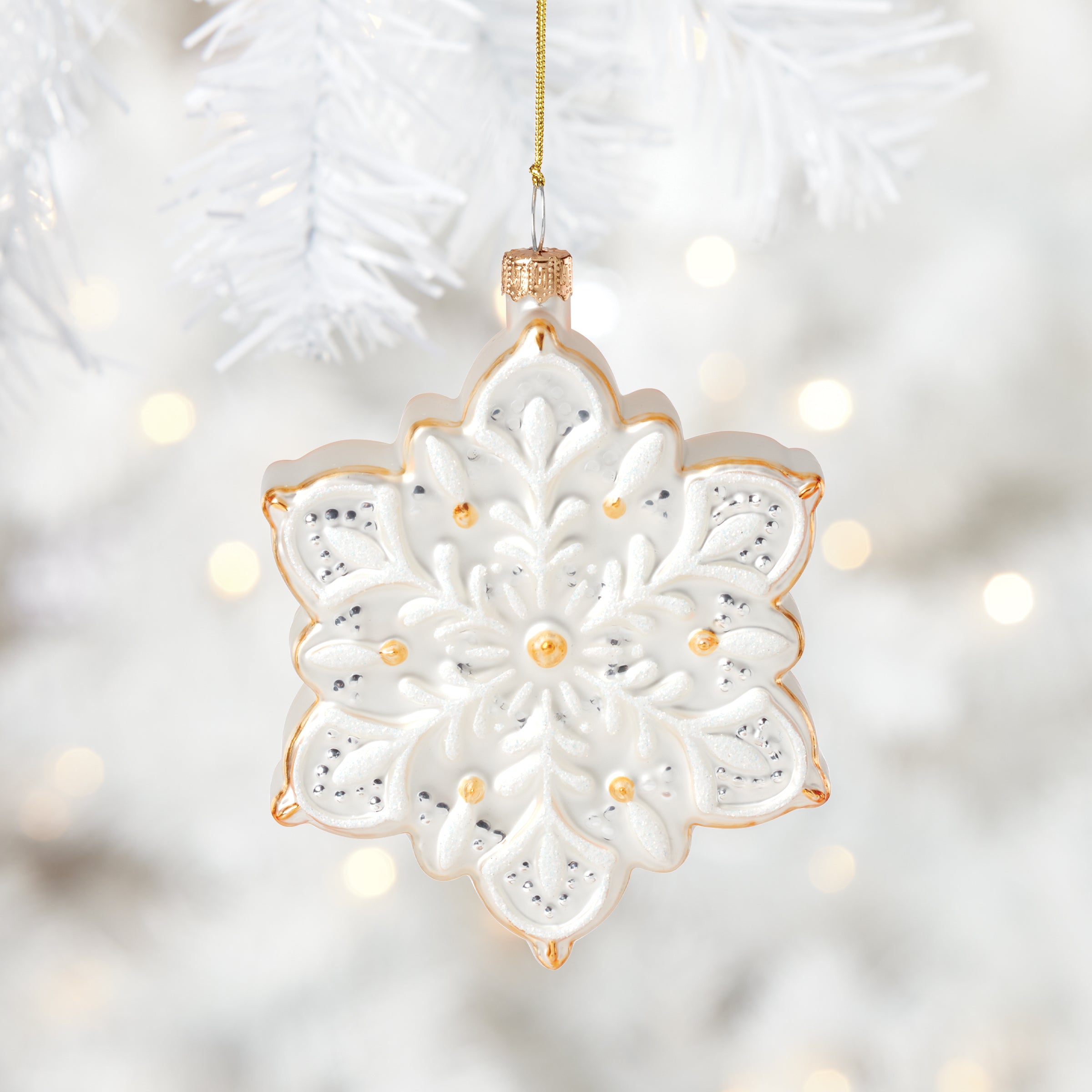 2025 Blown Glass Snowflake Ornament