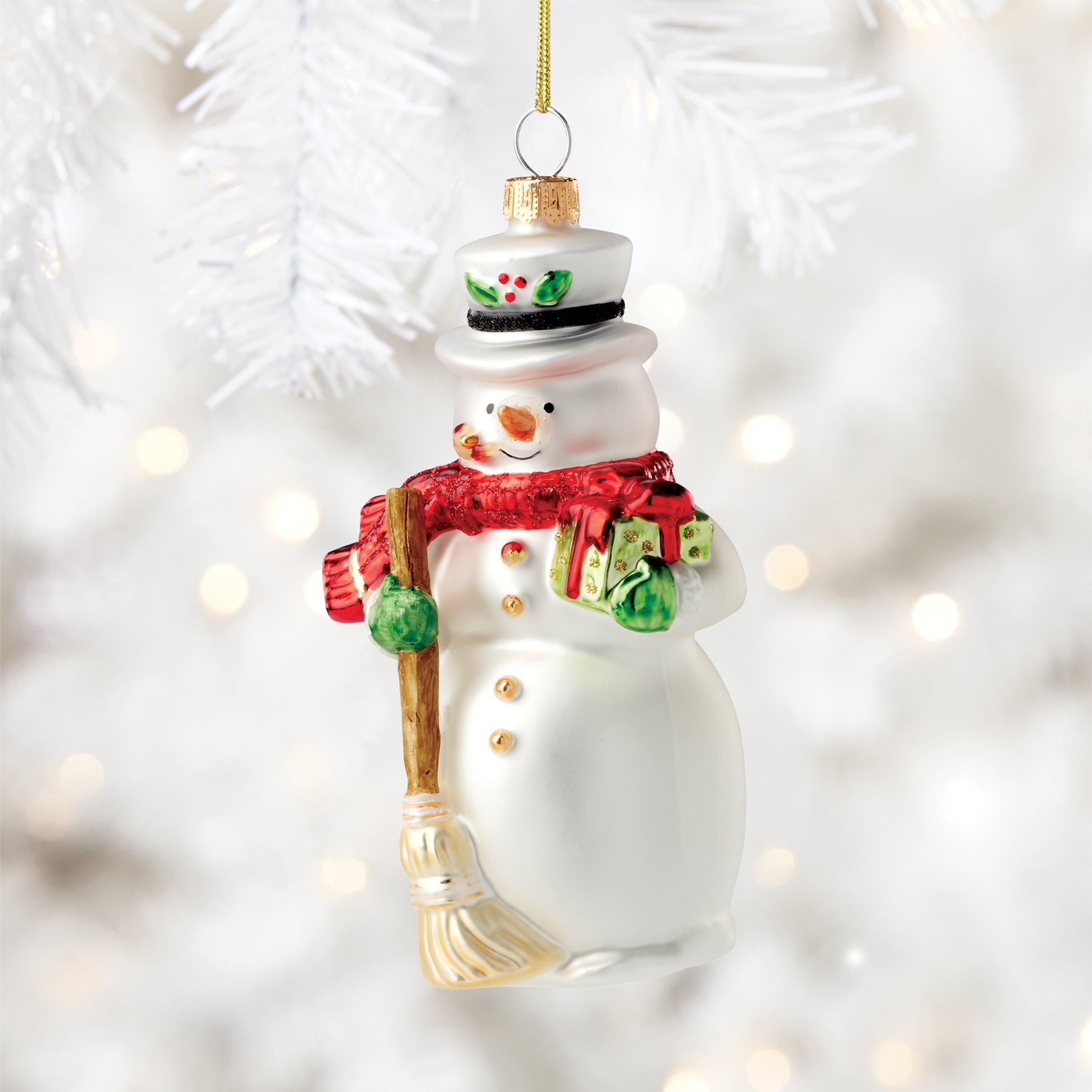 2025 Blown Glass Snowman Ornament
