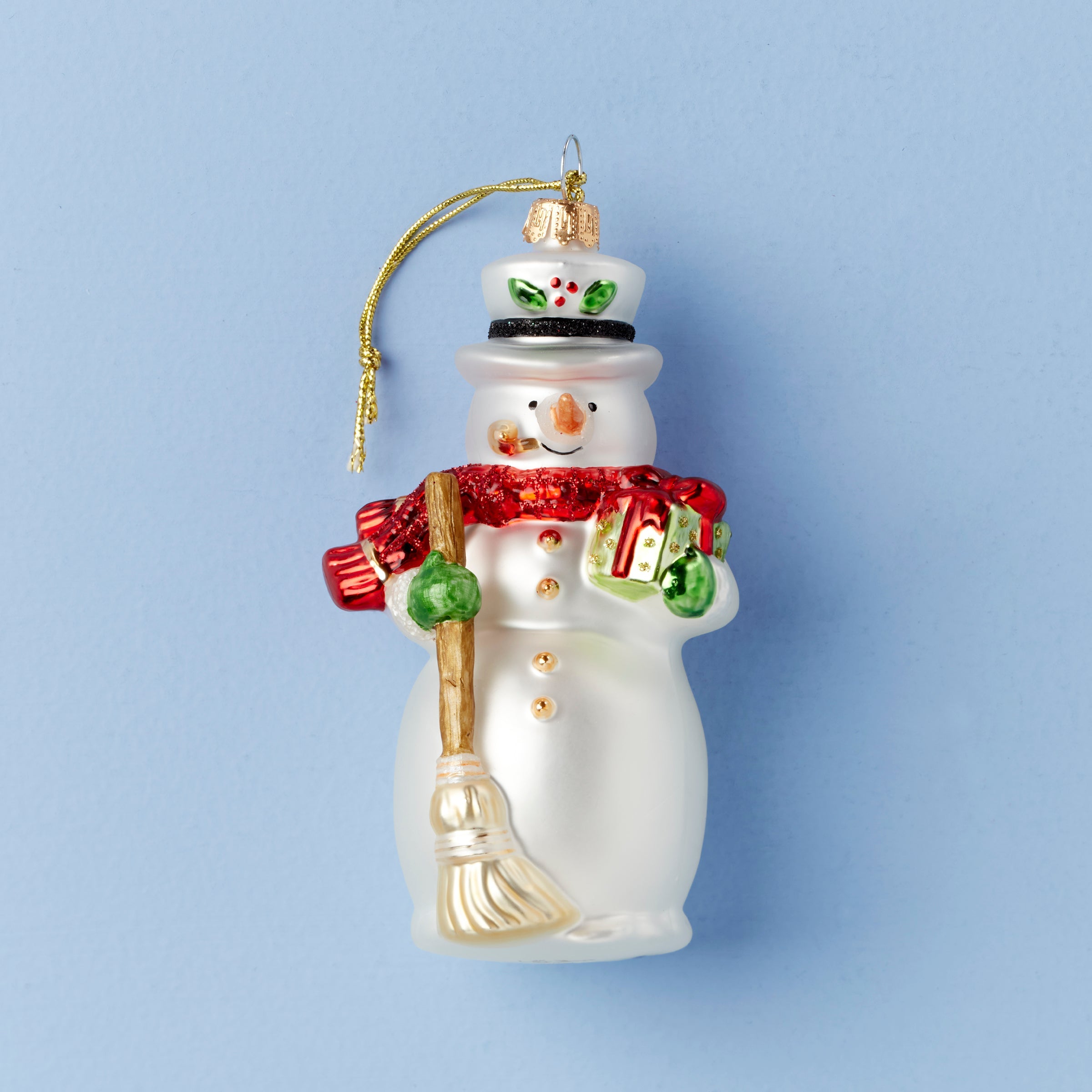 2025 Blown Glass Snowman Ornament